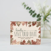 Herbstleaves Rustikales Non-Foto Ankündigungspostkarte (Stehend Vorderseite)