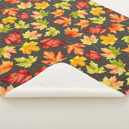 Herbstleaves Sherpa Blanket Sherpadecke (3/4)