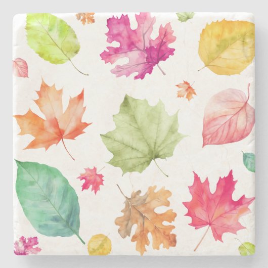 Herbstleaves Steinuntersetzer (Vorderseite)