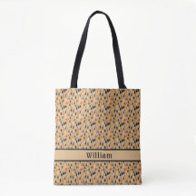 Herbstleaves Tan Muster Tote Tasche