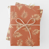 Herbstleaves Terracotta Geschenkpapier Set (Beispiel)