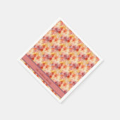 Herbstleaves Terrazzo Effekt Individuelle Name Serviette (Ecke)