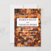 Herbstleaves Texturierte Hochzeitseinladung Einladung (Vorderseite)