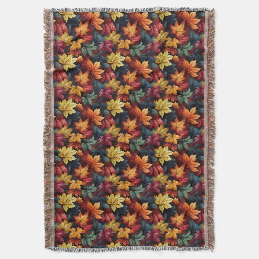 Herbstleaves Throw Blanket Decke (Vorderseite Vertikal)