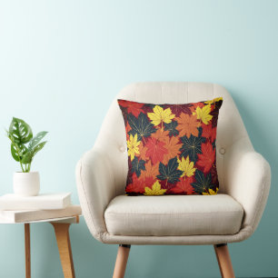 Herbstleaves Throw Kissen