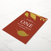 Herbstleaves Tischnummer Foil Card (Gedreht)