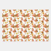 Herbstleaves und Acorns Geschenkpapier Set (Vorderseite)