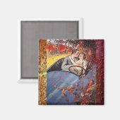 Herbstleaves und ein konvertibles Vintages Magnet (Vorderseite/Rückseite)