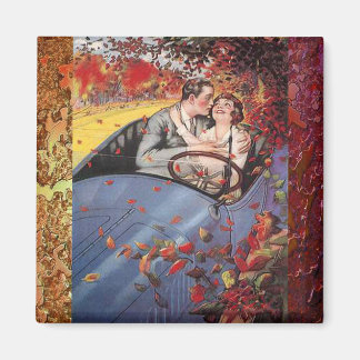 Herbstleaves und ein konvertibles Vintages Magnet