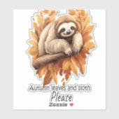 Herbstleaves und Faulenzer bitte Aufkleber (Blatt)