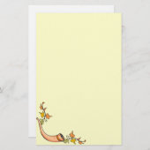 Herbstleaves und Horn-Stationierung Briefpapier (Vorne/Hinten)