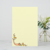 Herbstleaves und Horn-Stationierung Briefpapier (Stehend Vorderseite)