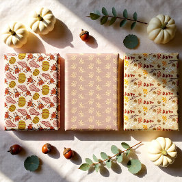 Herbstleaves und Pumpkin-Ernte Geschenkpapier Set