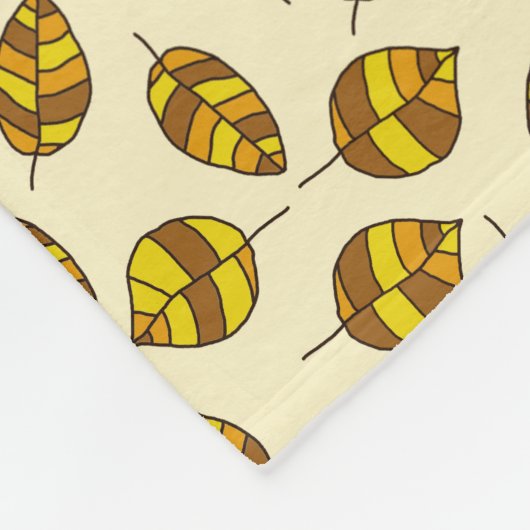 Herbstleaves, verstellbares gelbes Leaf-Muster Fleecedecke (Ecke)