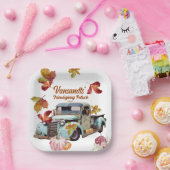 Herbstleaves Vintager Kürbispumpen Pappteller (Party)