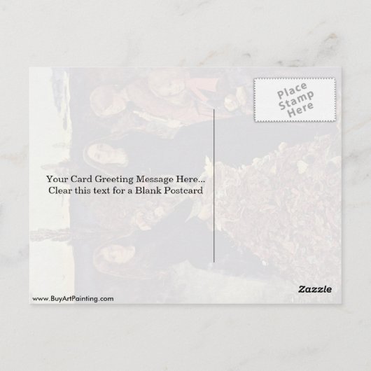 Herbstleaves von John Everett Millais Postkarte (Rückseite)