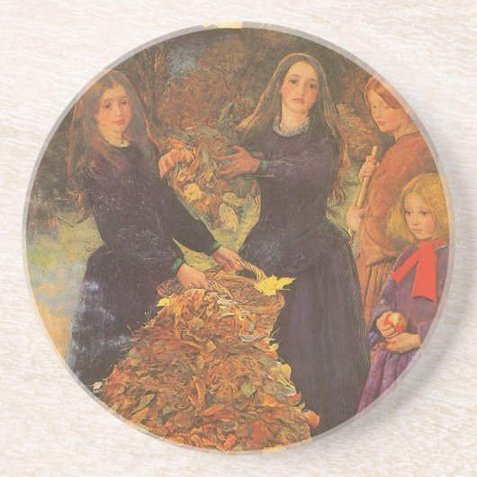 Herbstleaves von Sir John Everett Millais Getränkeuntersetzer (Vorne)