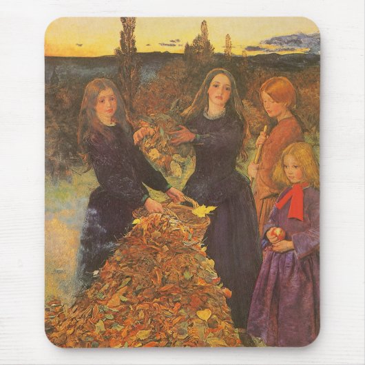 Herbstleaves von Sir John Everett Millais Mousepad (Vorne)