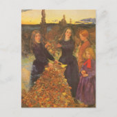 Herbstleaves von Sir John Everett Millais Postkarte (Vorderseite)