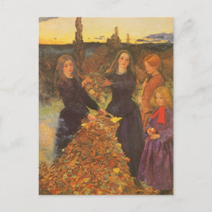 Herbstleaves von Sir John Everett Millais Postkarte