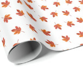 Herbstleaves Wasserfarbe Hand gezogen Geschenkpapier (Rolleneckpunkt)