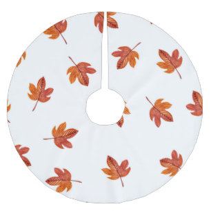 Herbstleaves Wasserfarbe Hand gezogen Polyester Weihnachtsbaumdecke