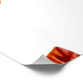 Herbstleaves Wasserfarbe Hand gezogen Poster (Ecke)