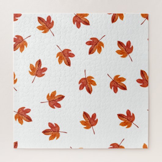Herbstleaves Wasserfarbe Hand gezogen Puzzle (Vertikal)