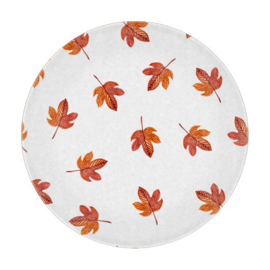 Herbstleaves Wasserfarbe Hand gezogen Schneidebrett (Vorderseite)