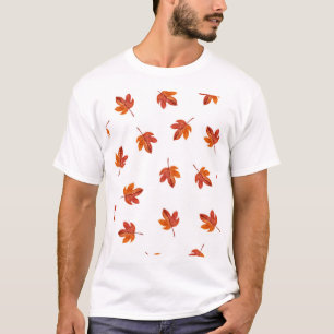 Herbstleaves Wasserfarbe Hand gezogen T-Shirt