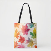 Herbstleaves Wasserfarbe TotebBag Tasche (Vorderseite)