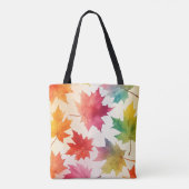 Herbstleaves Wasserfarbe TotebBag Tasche (Rückseite)