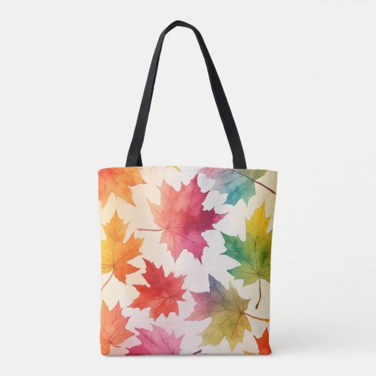 Herbstleaves Wasserfarbe TotebBag Tasche (Rückseite)