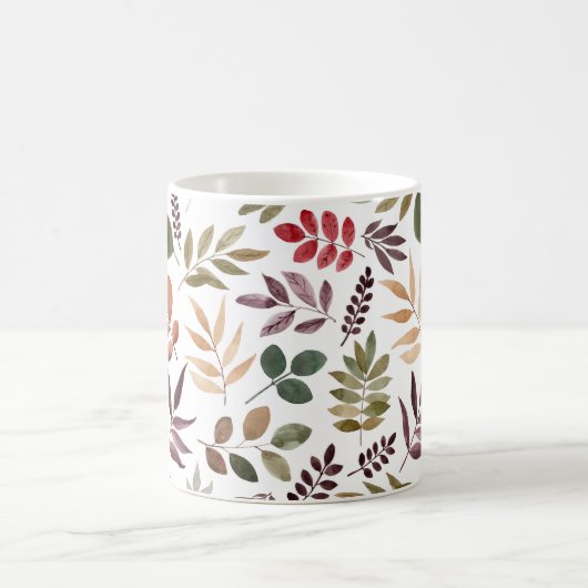 Herbstleaves Wasserfarbiges Leaf Kaffeetasse (Mittel)