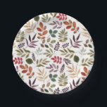 Herbstleaves Wasserfarbiges Leaf Pappteller<br><div class="desc">Farbige Herbstblätter</div>