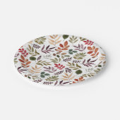 Herbstleaves Wasserfarbiges Leaf Pappteller (Schrägansicht)