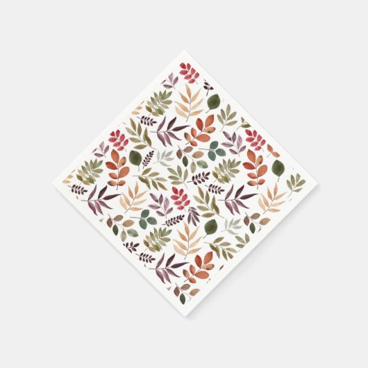Herbstleaves Wasserfarbiges Leaf Serviette (Ecke)