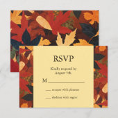 Herbstleaves Wedding RSVP Karte (Vorne/Hinten)