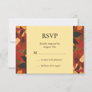 Herbstleaves Wedding RSVP Karte