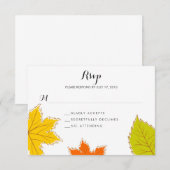 Herbstleaves Wedding RSVP Karte (Vorne/Hinten)