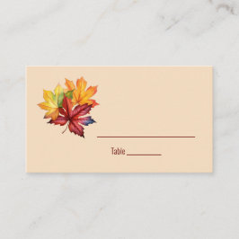 Herbstleaves Weddinig Platzkarte Begleitkarte