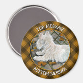 Herbstleaves Westie auf Patio Magnet (Vorderseite/Rückseite)