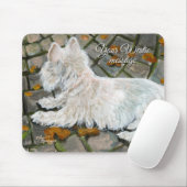 Herbstleaves Westie auf Patio Mousepad (Mit Mouse)