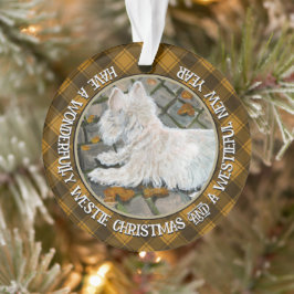 Herbstleaves Westie auf Patio Ornament