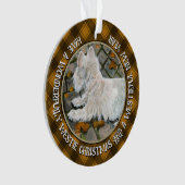 Herbstleaves Westie auf Patio Ornament (Vorderseite)