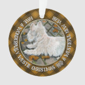 Herbstleaves Westie auf Patio Ornament (Vorderseite)