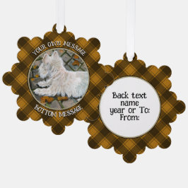 Herbstleaves Westie auf Patio Ornament Karte