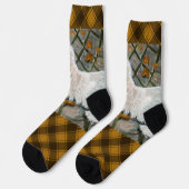 Herbstleaves Westie auf Patio Socken (Linkes Detail)