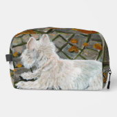 Herbstleaves Westie auf Patio Waschbeutel (Vorderseite)