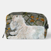 Herbstleaves Westie auf Patio Waschbeutel (Rückseite)